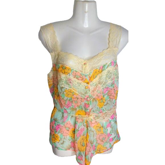 Vintage Victorias Secret Floral Halter And Lounge Tap Shorts Set Size Medium - Picture 2 of 6